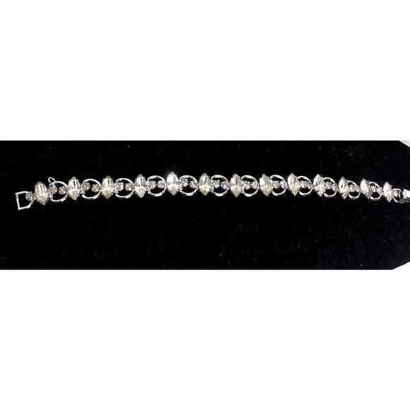 Vintage Van Dell Sterling Silver Rhinestone Bracelet - Picture 2 of 6